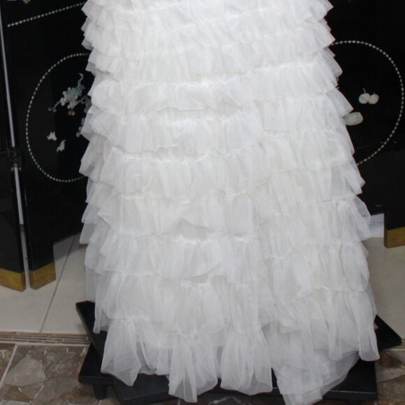 IVORY VINTAGE WEDDIND DRESS 18 - Picture 2 of 6